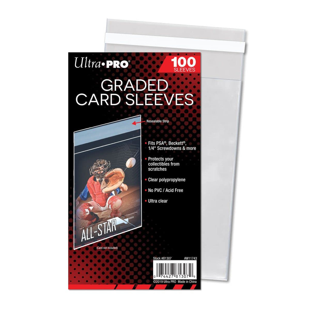 Ultra Pro - Graded Card Sleeves Resealable Crystal Clear Premium Graded Trading Card Display Storage Sleeves Protectors