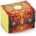 UAONO Deck Box for MTG Cards Trading Card Storage Box Holds 120+ Sleeved Commander Deck PU Leather Card Box Suits TCG Magic Cards with 2 Dividers (YellowSun)