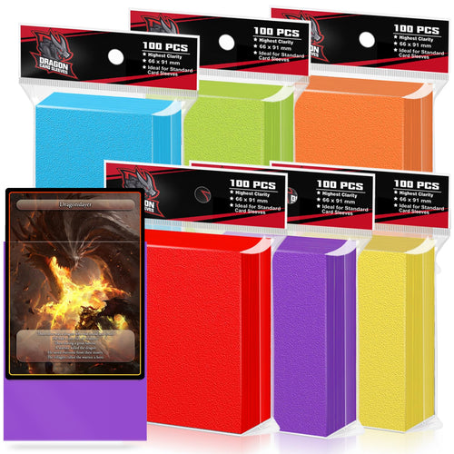 600PS Matte Trading Card Protective SleevesTop Loaders Binder Card Sleeves Fit for BaseballFootballMagicMTGTCGYugioh Sleeves(6 Colours Style 5)